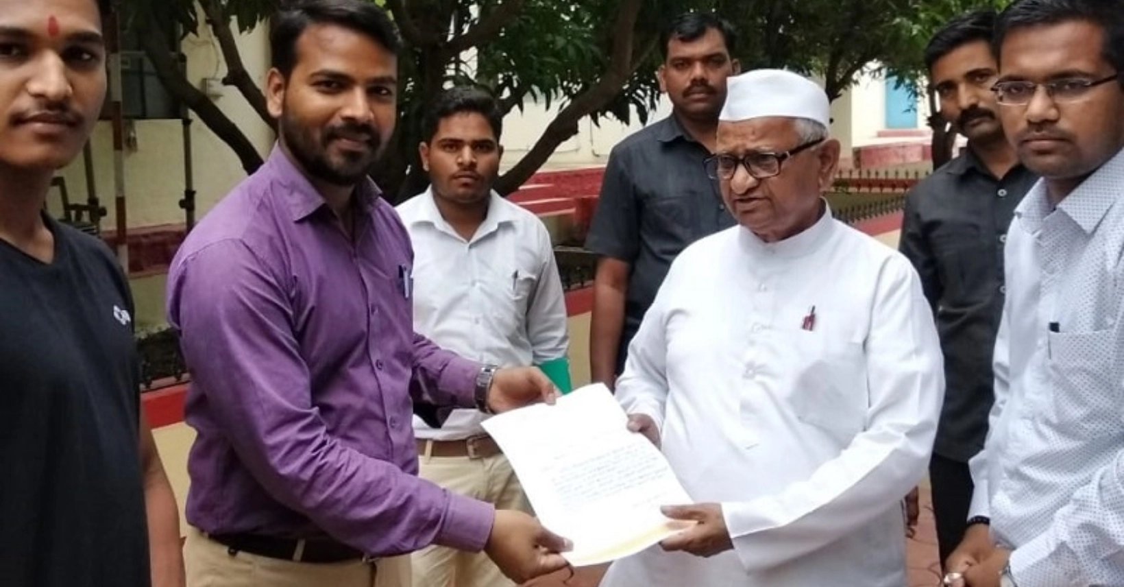 Anna Hazare visit at ASDL Crompton